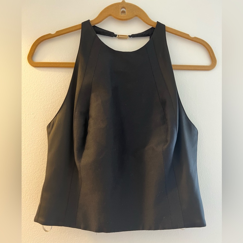 Halston Heritage High-Neck Black Women’s Top. Size 4. NWT!!
